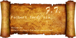 Felbert Terézia névjegykártya